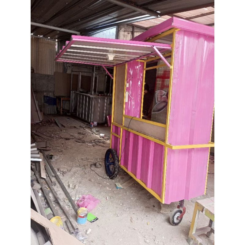 booth gerobak roda