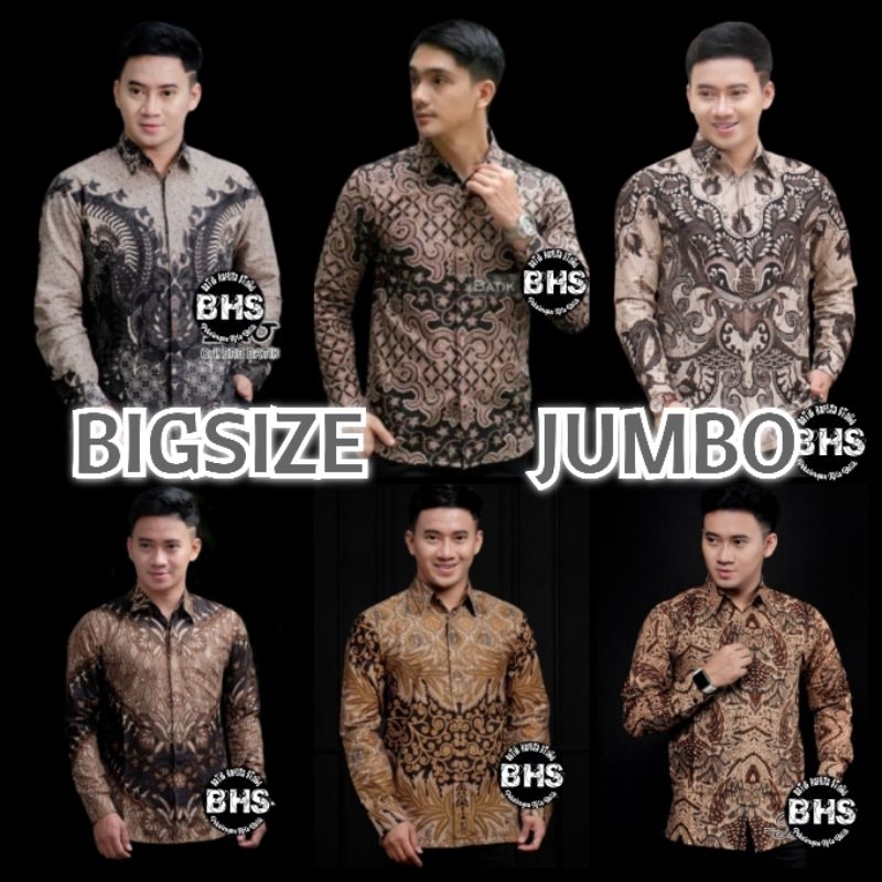 TERBARU BATIK JUMBO M L XL XXL 3XL 4XL 5XL TERBARU KEMEJA BATIK PRIA LENGAN PANJANG TERBARU BATIK HI