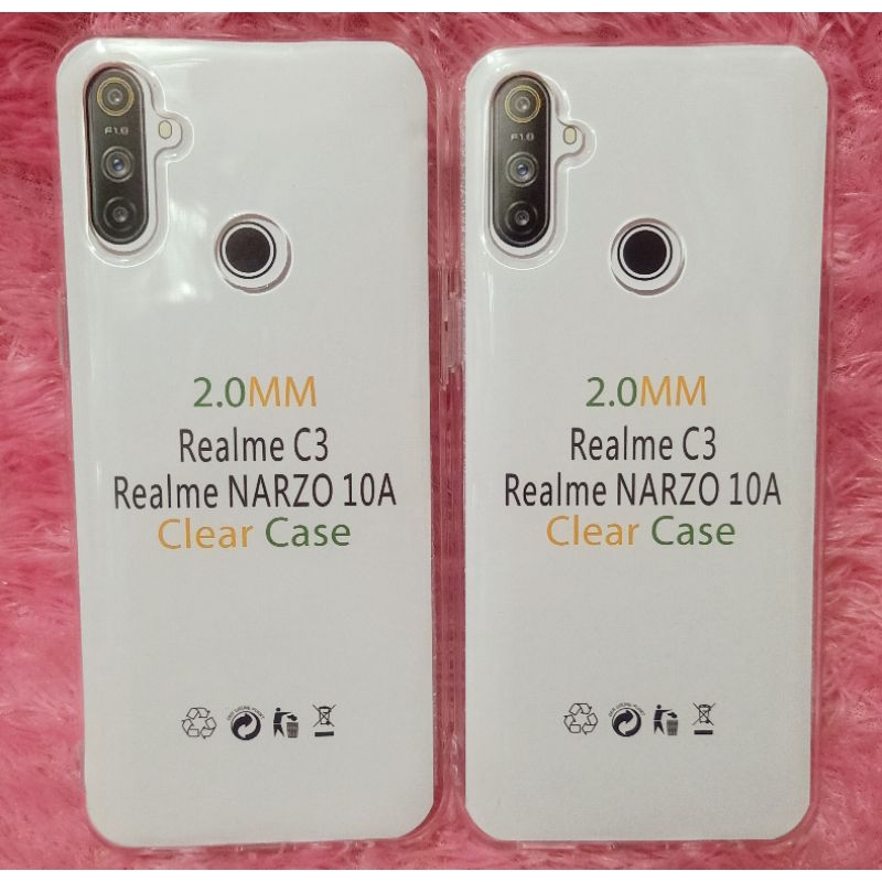 Softcase REALME C3 LOBANG 3 Silikon Casing Case Bening Transparan Pelindung Camera