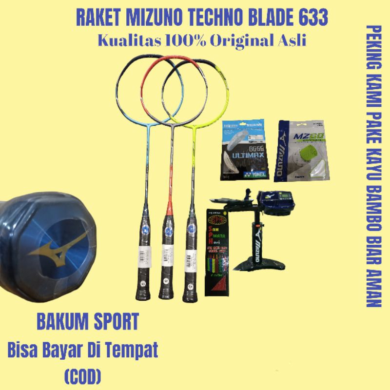 Raket Mizuno techno Blade 633 kualitas 100% Original asli Bisa (COD)