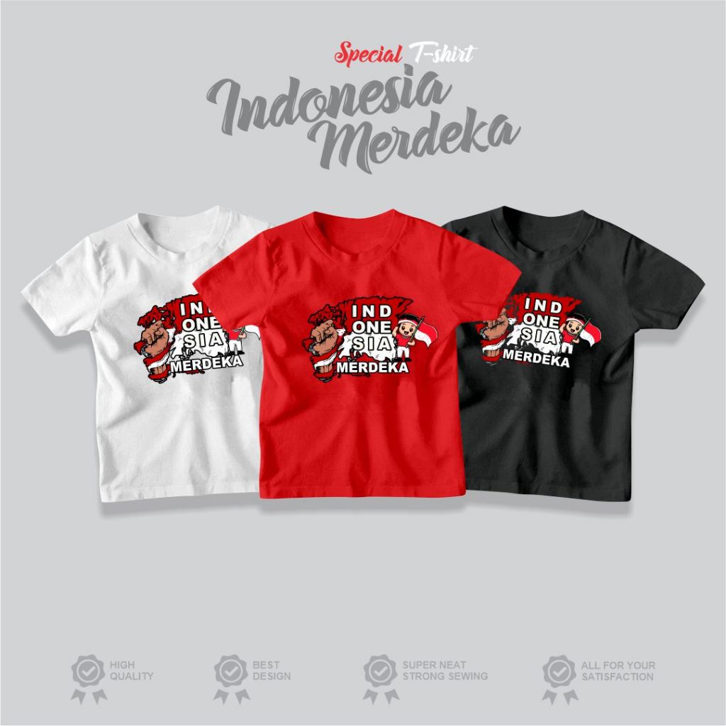 Kaos Anak Spesial Hari Kemerdekaan Indonesia - Hitam