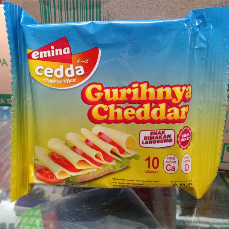 

Emina Cheese Slice Cedda isi 10 10s 10's Keju Cheddar Lembaran