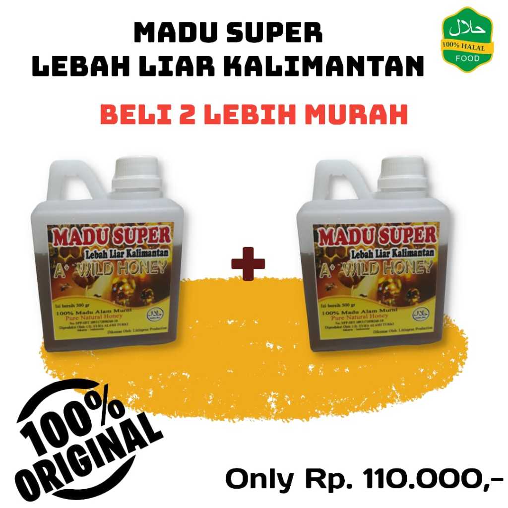 

Madu Super Lebah Liar Murni Higenis Asli Beli 2 Lebih Murah 500gr