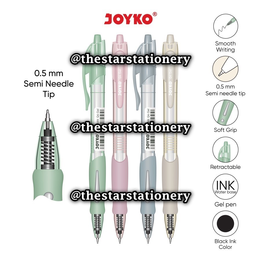 

(1 Biji) GABUNGAN Bolpen Joyko GP-265 GP-265DN GP-265BN GP-265AN Q4 Pastel 0.5 mm Gel Pen (1 Biji)