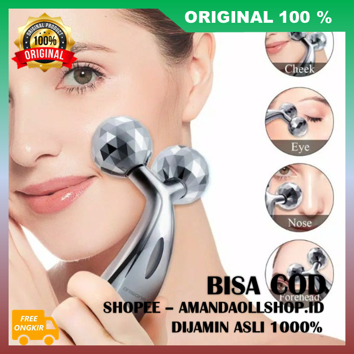Alat Pijat Wajah Anti Kendur 3D Massager Alat Pijat Roller 3D Pijat Body Wajah Refleksi 100% ASLI