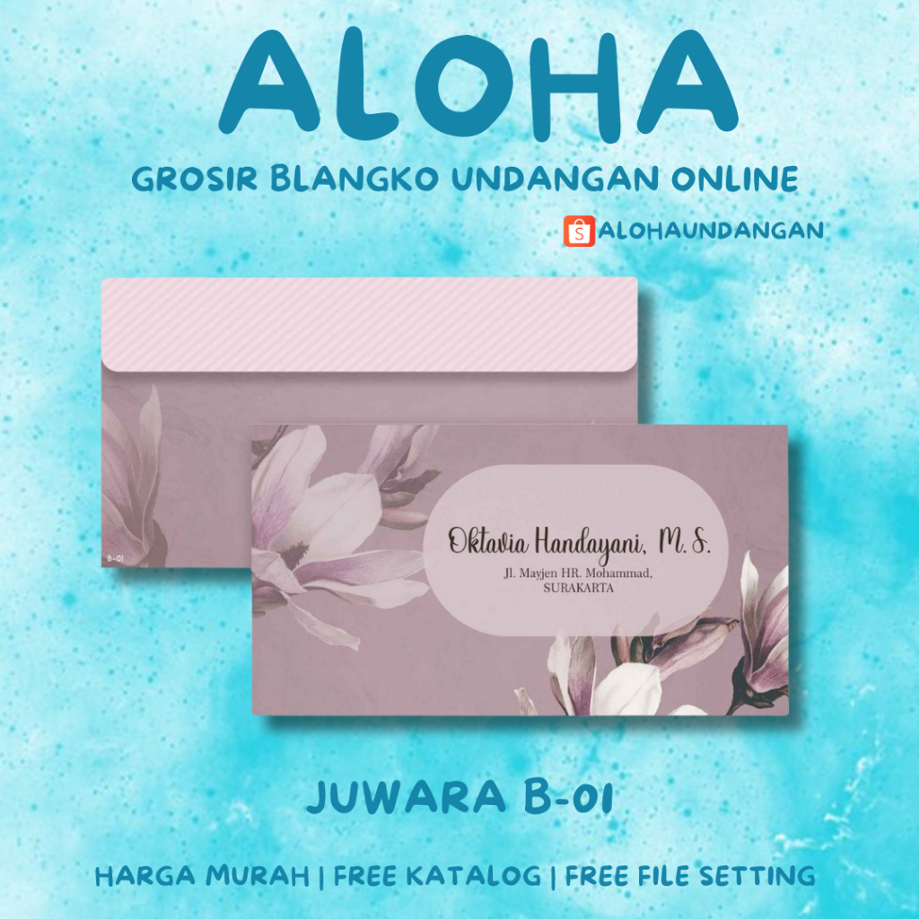 

AMPLOP KONDANGAN NIKAH JUWARA B 01 50 PCS UKURAN TANGGUNG | Aloha Undangan