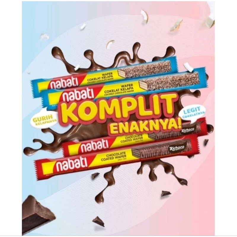 

Nabati Coated Kelapa Cokelat Goguma Korean Wafer Nabati Wafer Salut