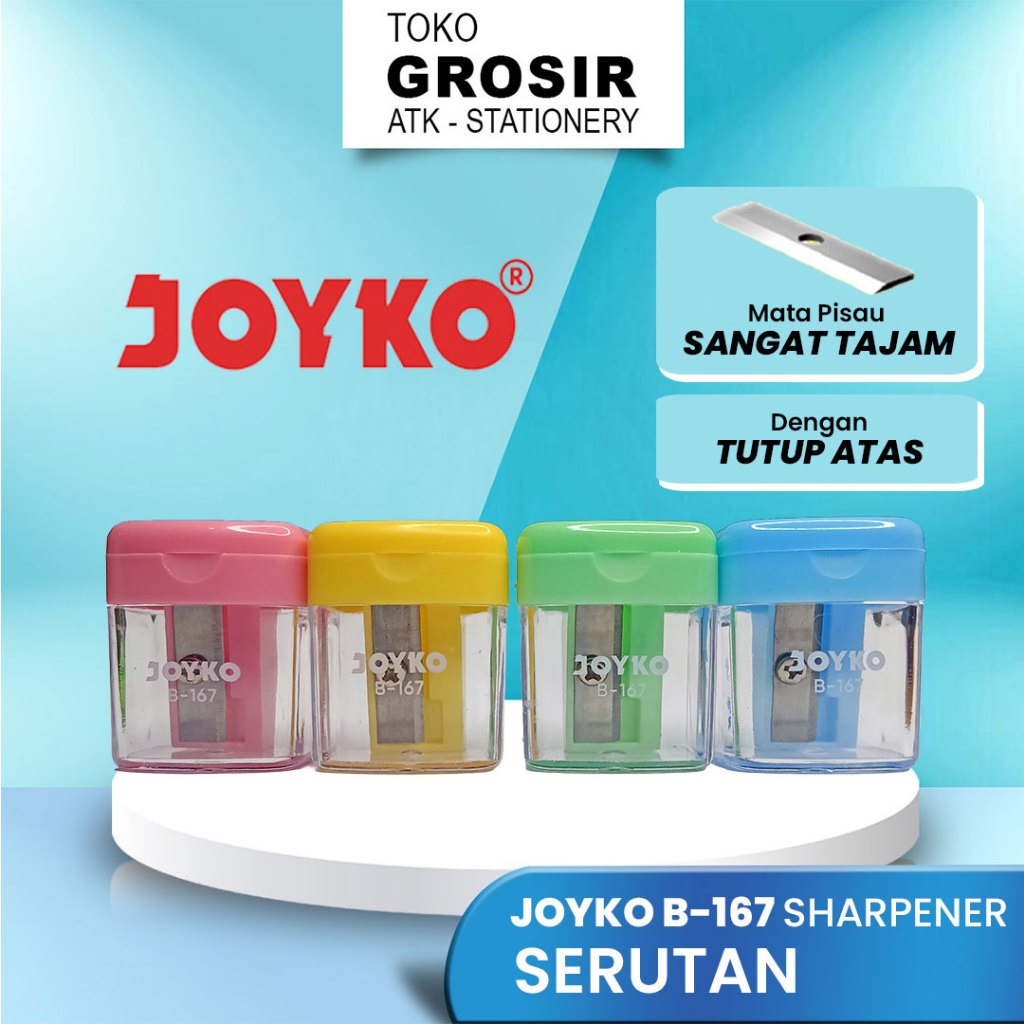 

RAUTAN JOYKO B-167 Warna Pastel / SHARPENER JOYKO B-167 (1 pcs - 1 hole)