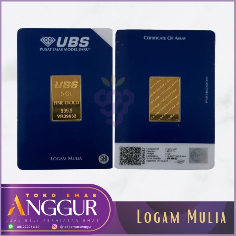 AG GOLD - Logam Mulia 5 GRAM UBS