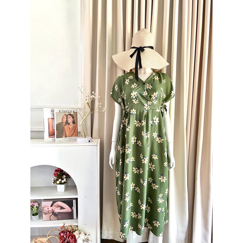 LONGDRESS KIMONO • DASTER KIMONO PANJANG BUSUI • DRESS KIMONO LENGAN PENDEK • HOMEDRESS RAYON PREMIU