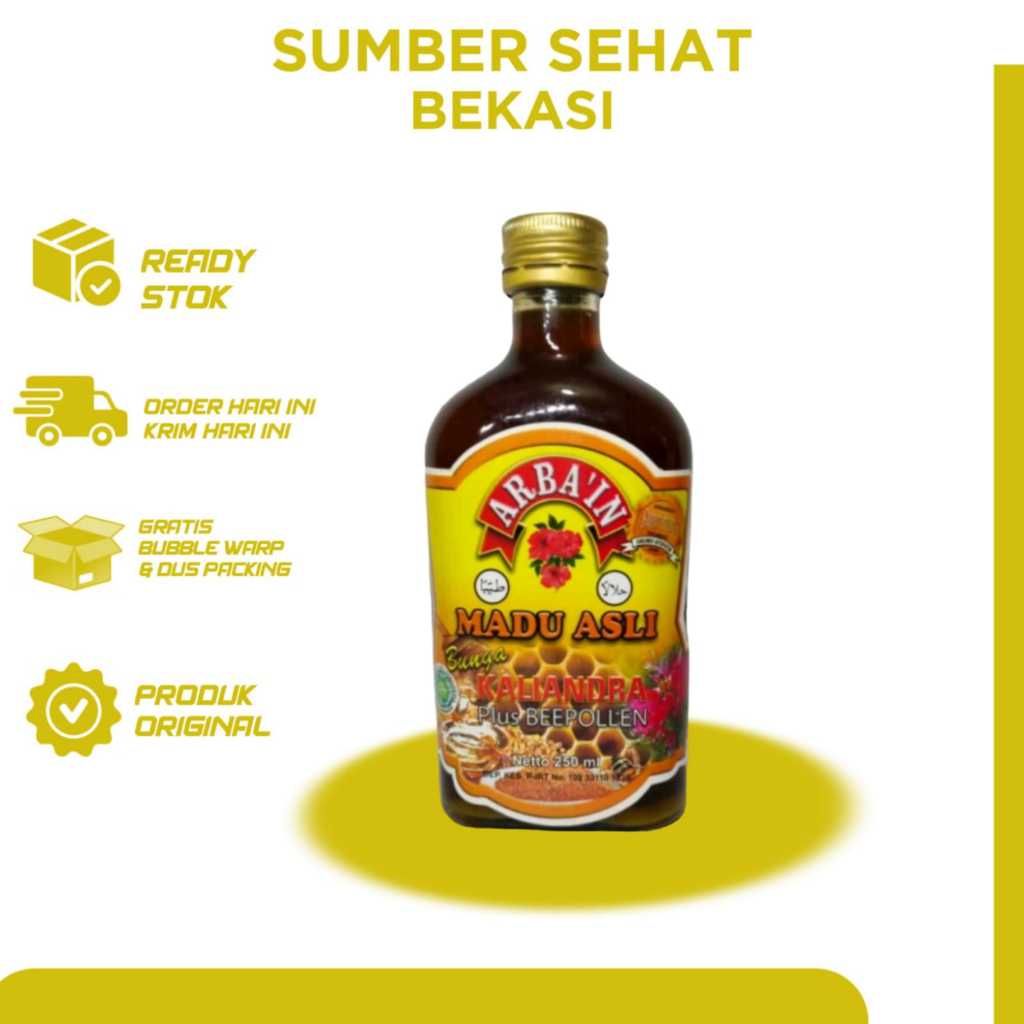 

Madu Asli Bunga Randu 135ml- Asli 100% Arba'in