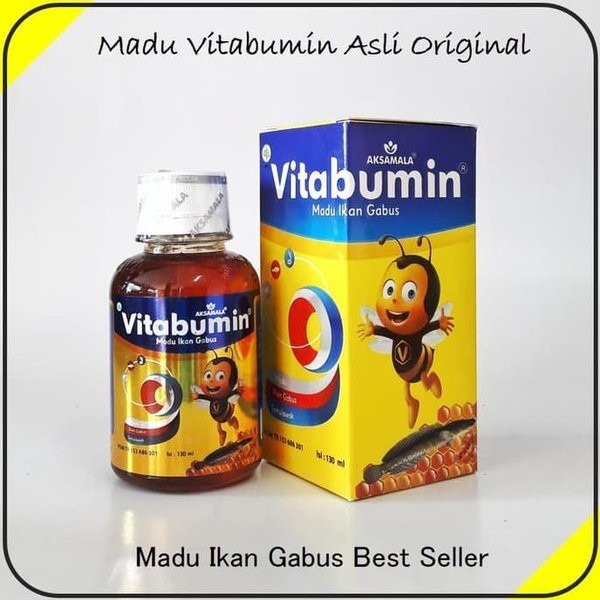 VITABUMIN 130 ml Madu Ikan Gabus | MADU PENAMBAH NAFSU MAKAN ANAK | MADU ANAK | OBAT GEMUK ANAK