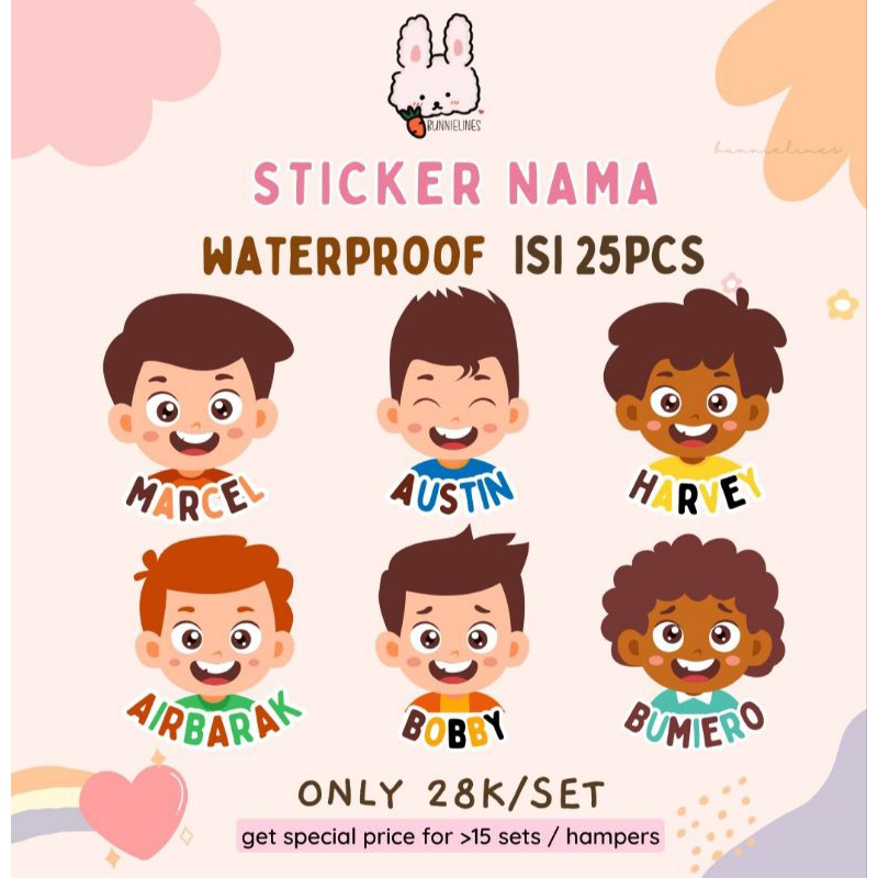 

sticker little boy/sticker anak custom/sticker anak 25pcs