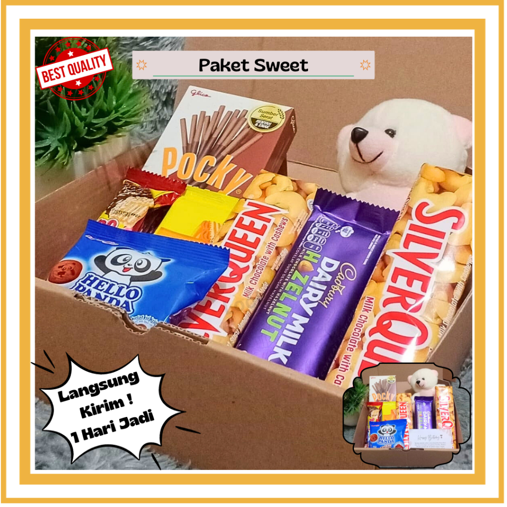 

kado valentine coklat gift box pacar Ulang Tahun/Hampers coklat snack box cowok cewek Murah Simple bisa COD by Look box id
