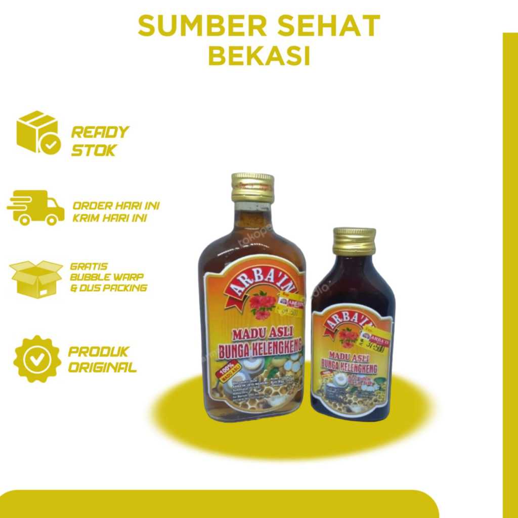 

Madu Asli Bunga Kelengkeng plus Beepollen Royal Jelly 135ml- 100% Asli Arba'in