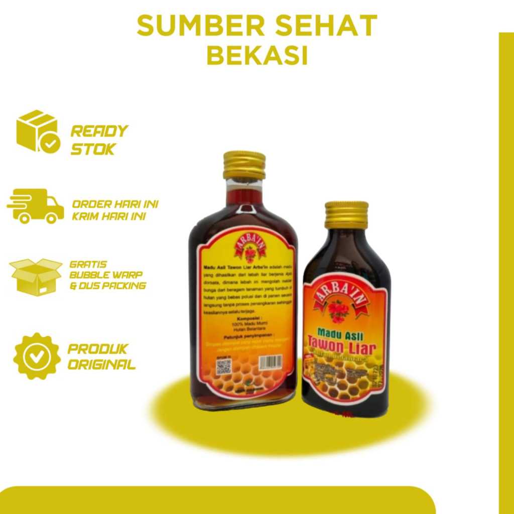 Madu Asli Tawon Liar Hutan Belantara 250ml-100% Asli Arba'in