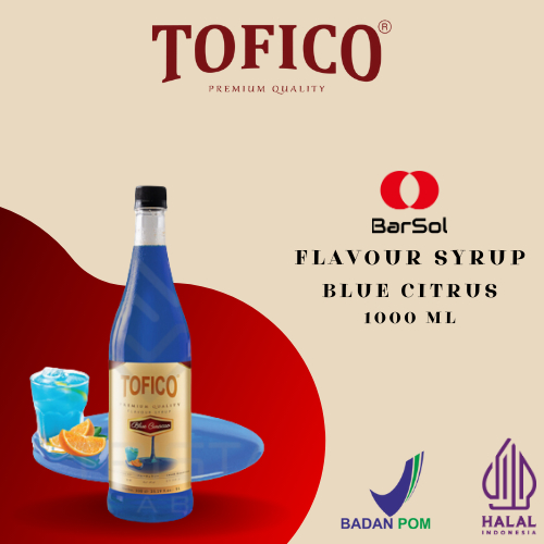 

Tofico Syrup Blue Citrus (Curacao) 1000 Ml - Barsol Indonesia