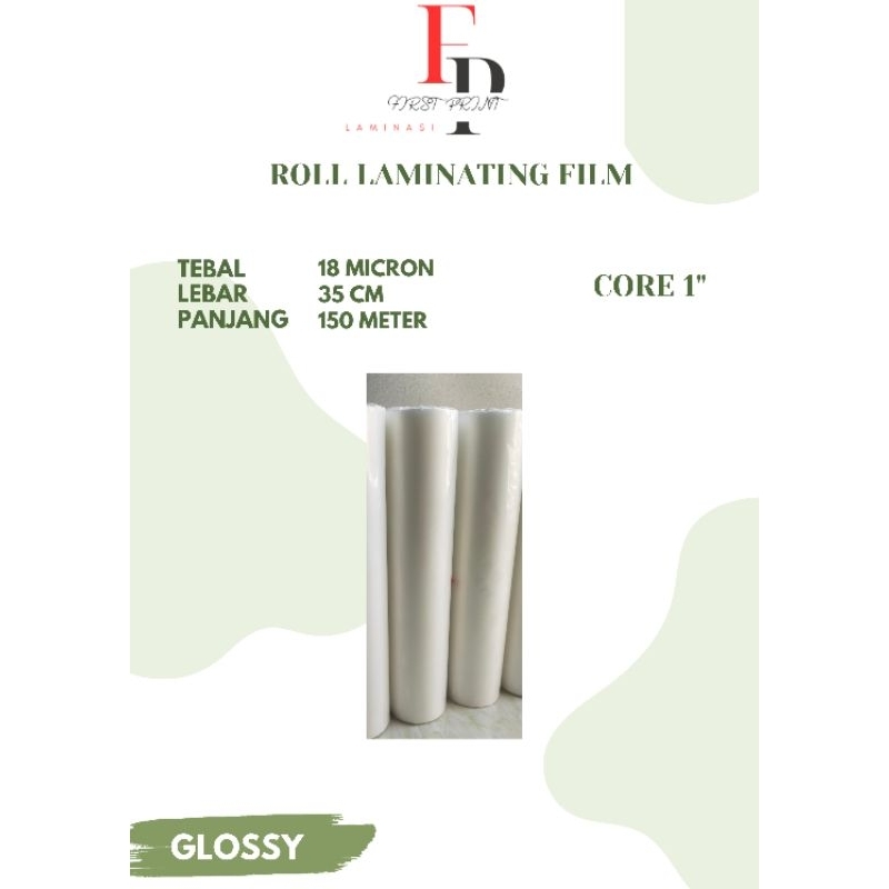 

UKURAN 35 CM GLOSSY PLASTIK LAMINASI PANAS / PLASTIK LAMINASI PANAS BOPP THERMAL GLOSSY