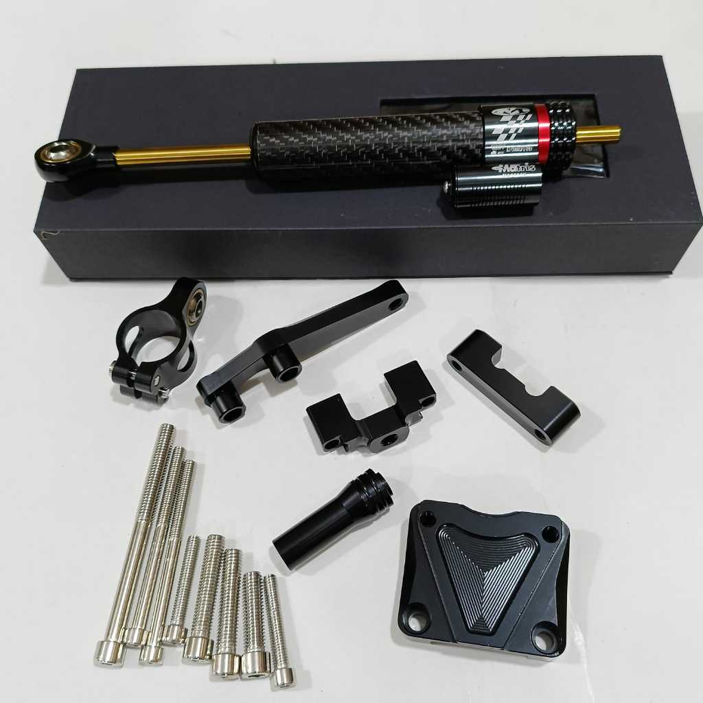 STEERING DAMPER CARBON MATRIS KAWASAKI NINJA 250 FI OLD 2013-2017 STANG MATRIX CARBON NINJA FI LAMA