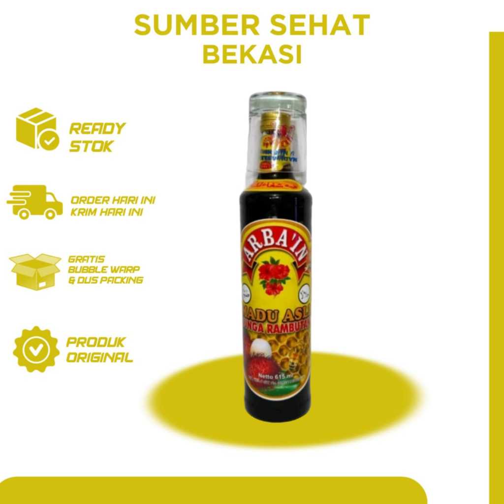 

Madu Asli Bunga Rambutan 615ml- Asli 100% Arba'in