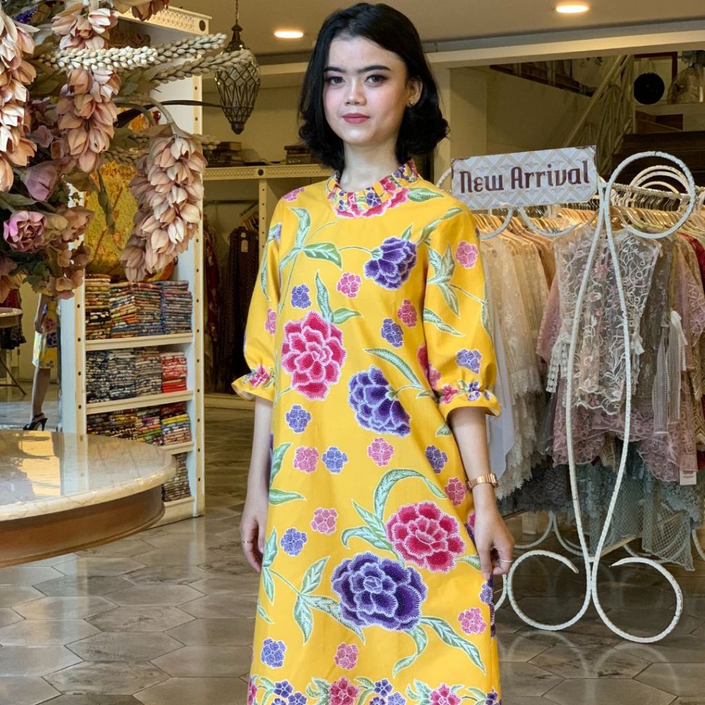 Batik Toean Njonja - Dress Sarmilla Kerah Rempel