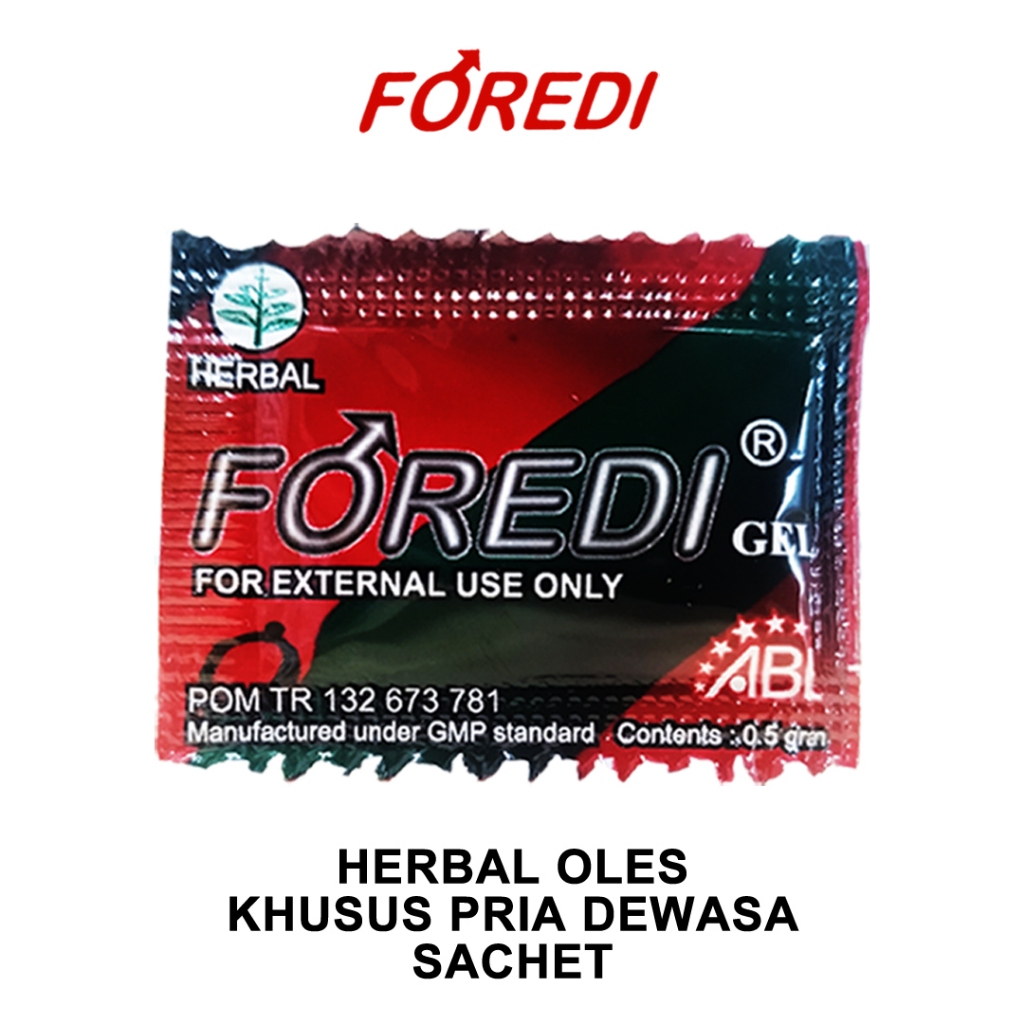 Foredi Gel 1 Sachet Original Garansi Asli PT. ABE | Gel Oles Herbal Pria | Foredi Gel PT. ABE