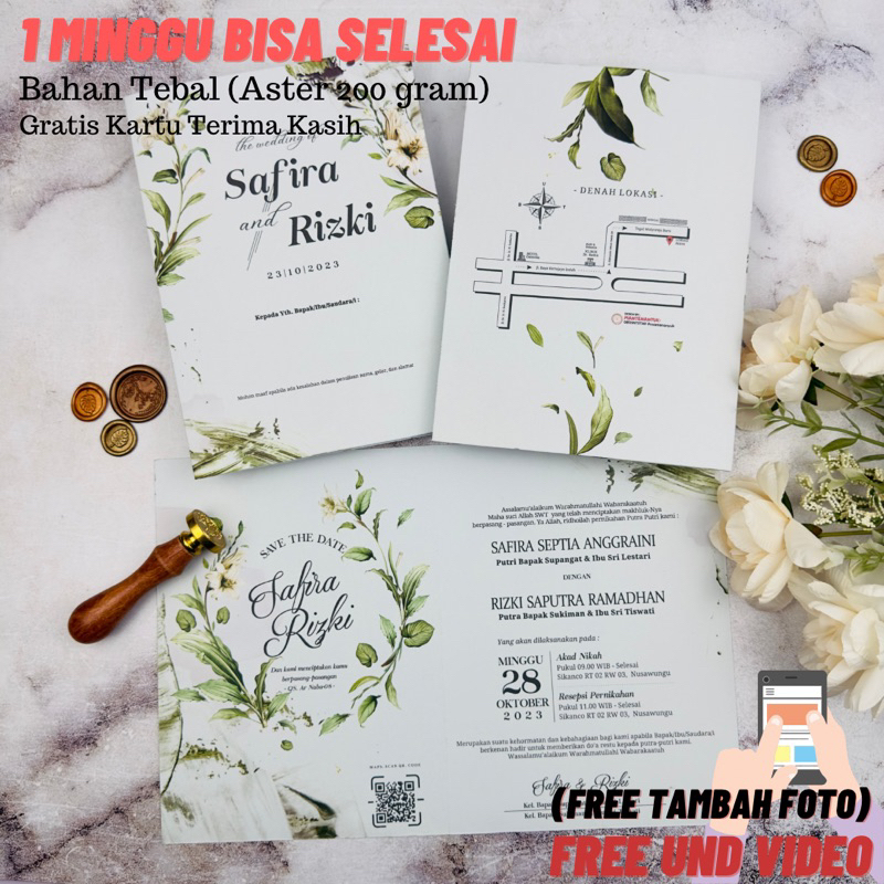 Undangan Pernikahan Murah,Bagus,Elegant,Lucu | GRATIS UND VIDEO & WEBSITE*