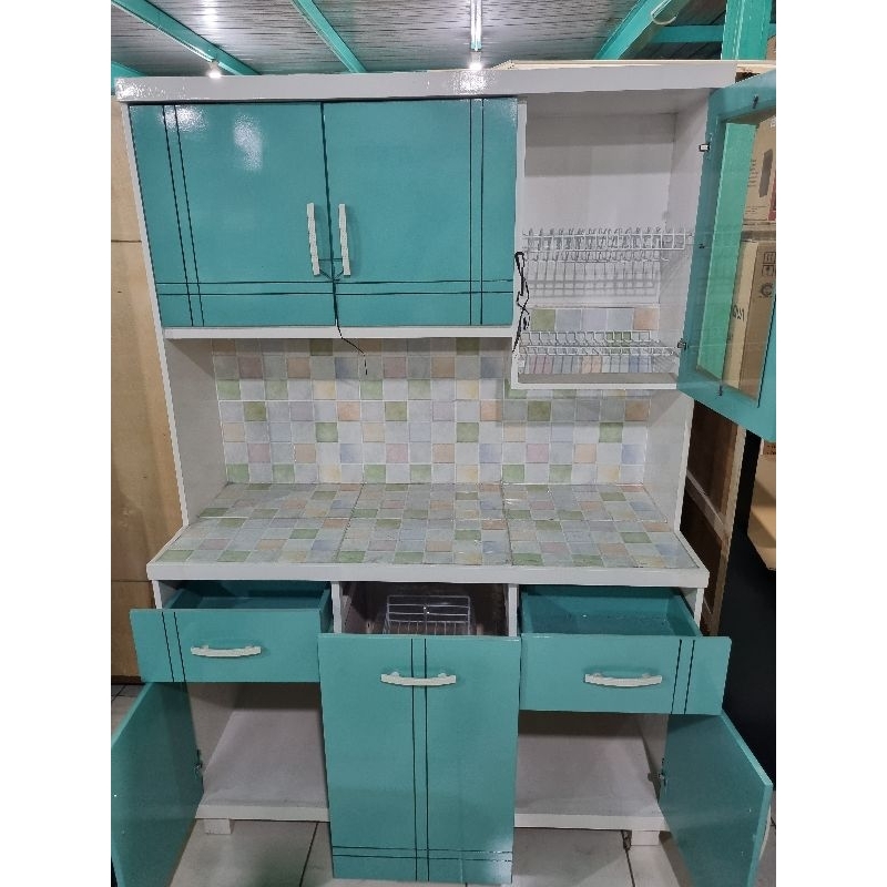 SHp2 (Khusus Bogor) Lemari Dapur / Lemari Piring Kayu 3 Pintu