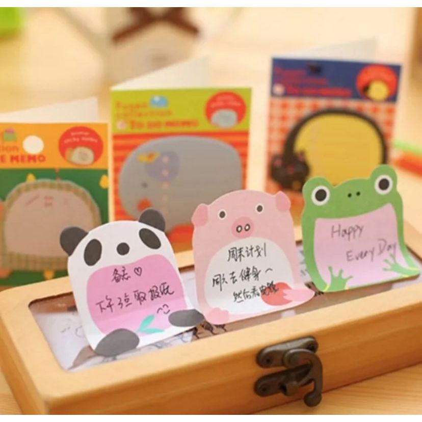 

Sticky Notes Motif Hewan Tempelan Kertas Catatan Memo Note Karakter Animal Mini Book Karakter Binatang Lucu