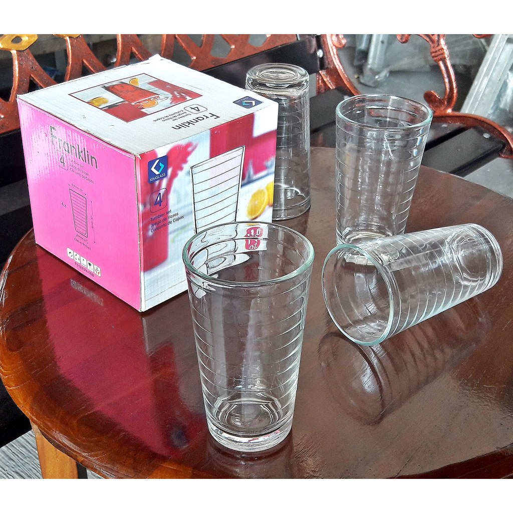 Gelas Kaca gelas polos tinggi bening Gelas Sirup Isi 6&4 pcs
