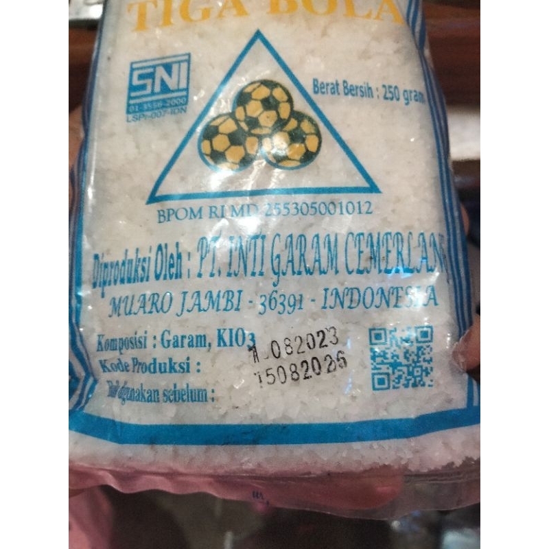 

garam kasar tiga bola 250gram