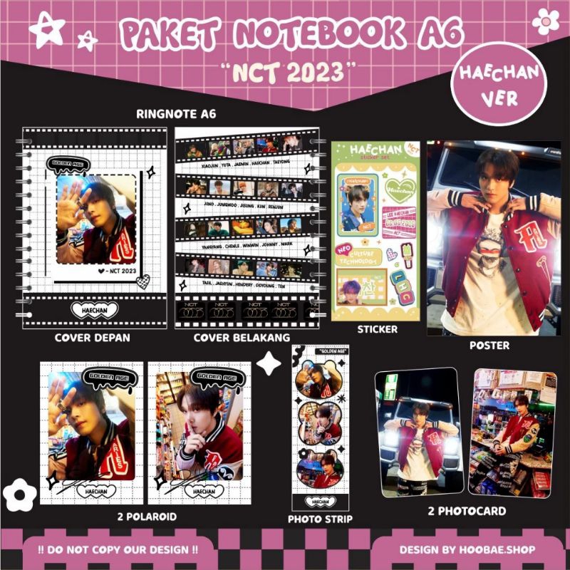 

PAKET HEMAT NOTEBOOK A6 NCT 2023- CONNECTION - GOLDEN AGE-FANKIT NOTEBOOK