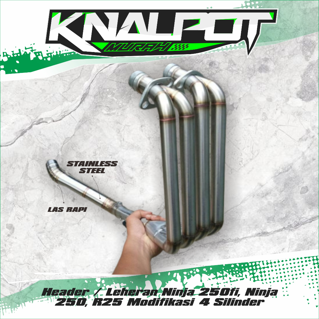 Header / Leheran Ninja 250fi, Ninja 250, R25 Modifikasi 4 Silinder Murah