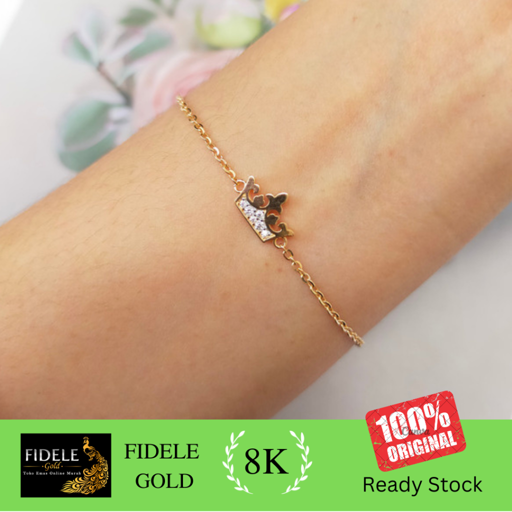 Gelang Tiara mahkota gelang millie molly UBS kadar 375 emas muda 8k