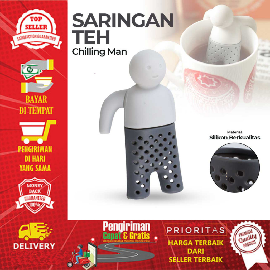 Saringan Teh Unik / Tea Infuser Saringan Tempat Teh Celup Chilling Man