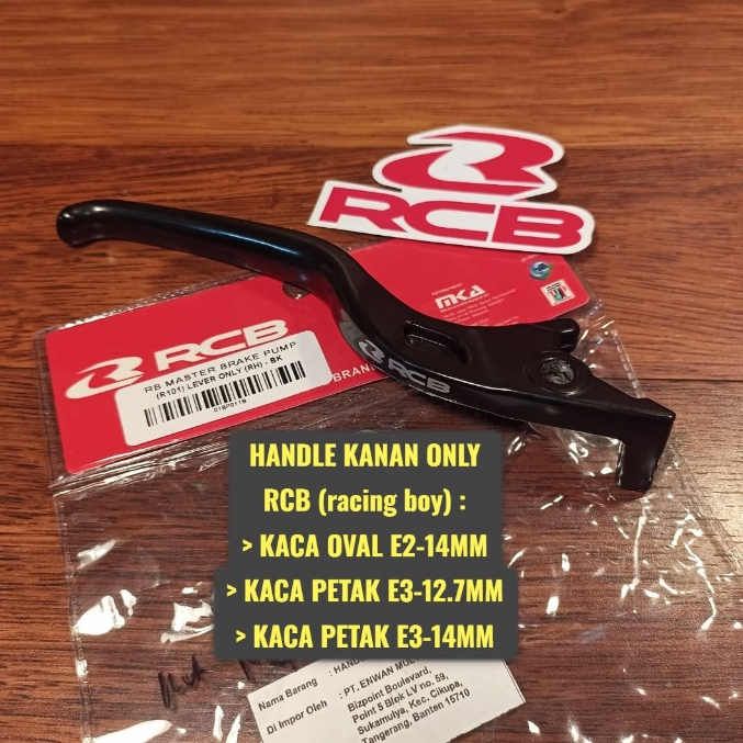HANDLE TUAS REM KANAN ONLY RCB UNTUK KACA OVAL/KACA PETAK - RACING BOY ORIGINAL