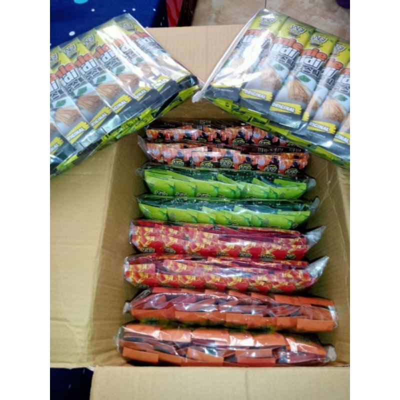 

Paket Usaha Mie Lidi jagi kardus besar Isi 250pcs Non MSG cocok untuk camilan