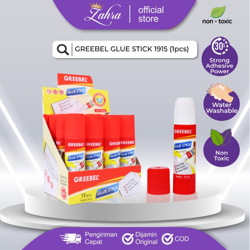 

GREEBEL GLUE STICK GS / Lem Kertas Stik tidak beracun untuk anak sekolah