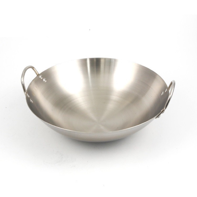Komodo / HOME PRO Kuali Wajan Gagang  Uk. 36 cm/ Penggorengan Stainless Steel Diameter 36 cm Anti Le