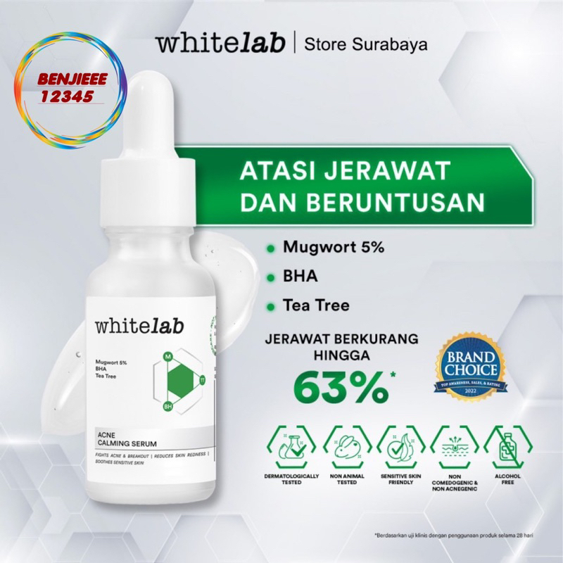 Whitelab Acne Calming Serum Improve Formula WHITELAB serum jerawat acne serum