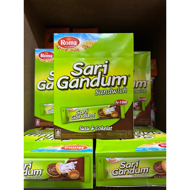 

roma sari gandum 12pcs dalam 1box