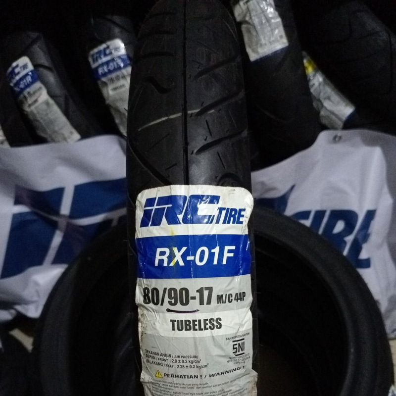 IRC 80/90-17 RX-01F RX 01F 01 F RX01 BAN LUAR IRC TUBELESS RING 17