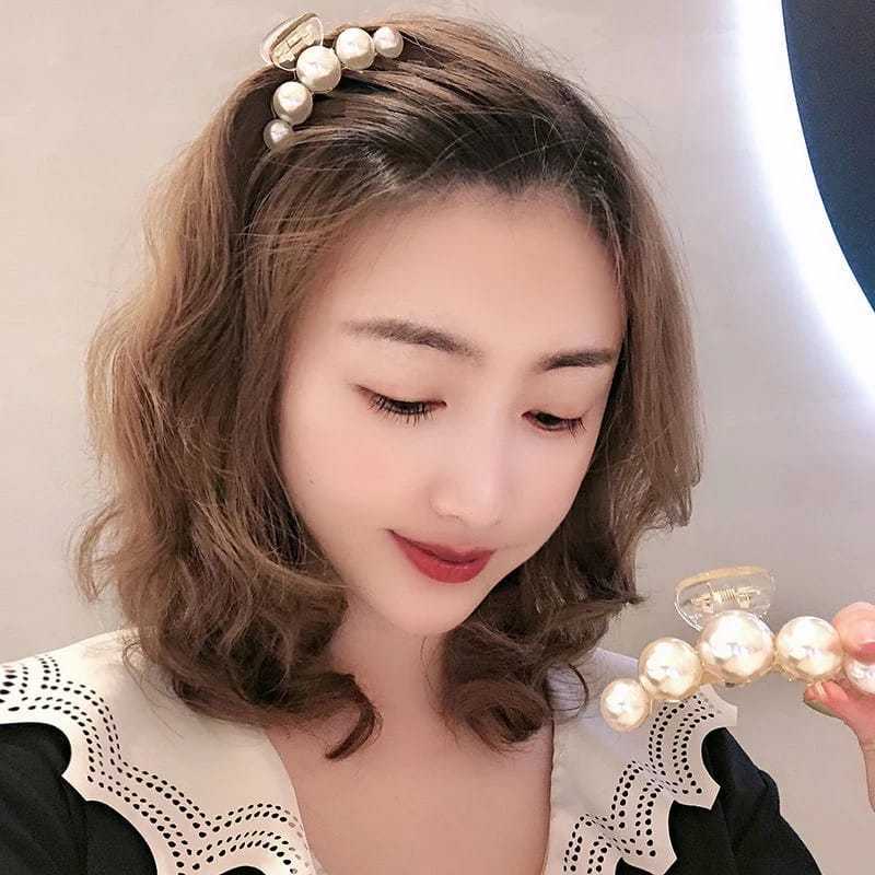 Jepitan Mutiara Jedai Jepit Rambut Wanita Besar Aksesoris Fashion Korea Anti Pecah