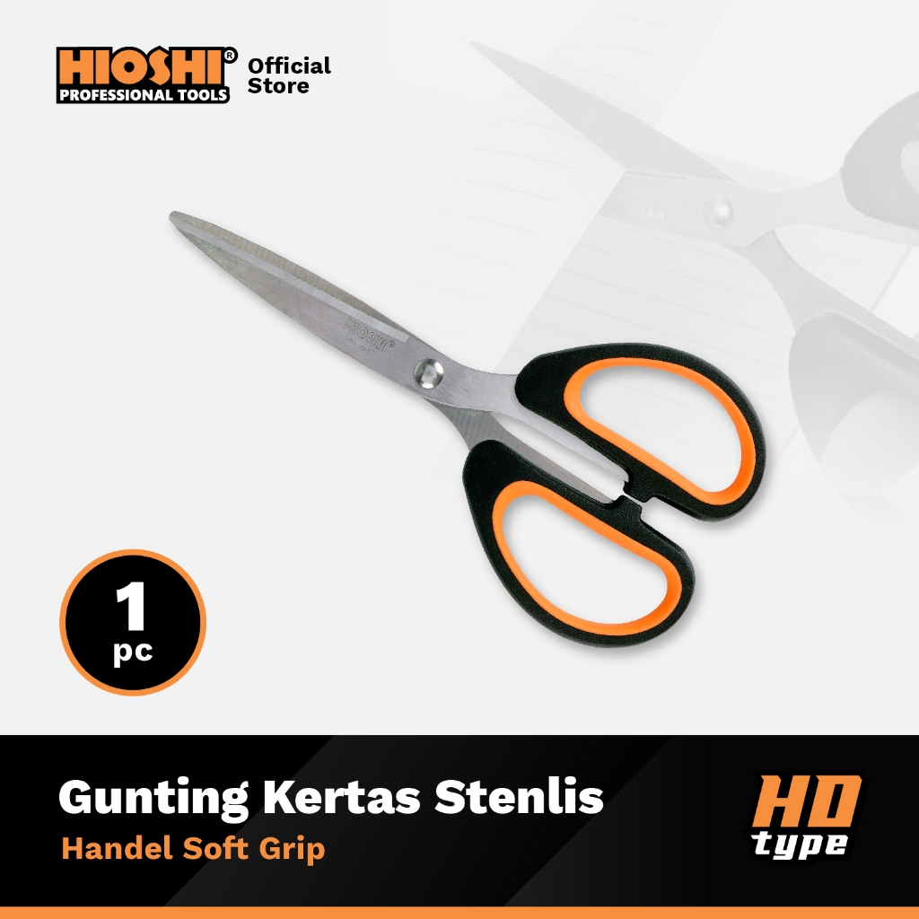 

HIOSHI/HGS001C/Gunting Kertas/KECIL/Serbaguna/Scissors/Stenlis 304/SOFT GRIP/ 5 Inch/12cm - HD