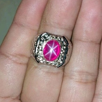 BATU CINCIN AMERIKAN STAR CRISTAL RING SIZE 6 BISA COD