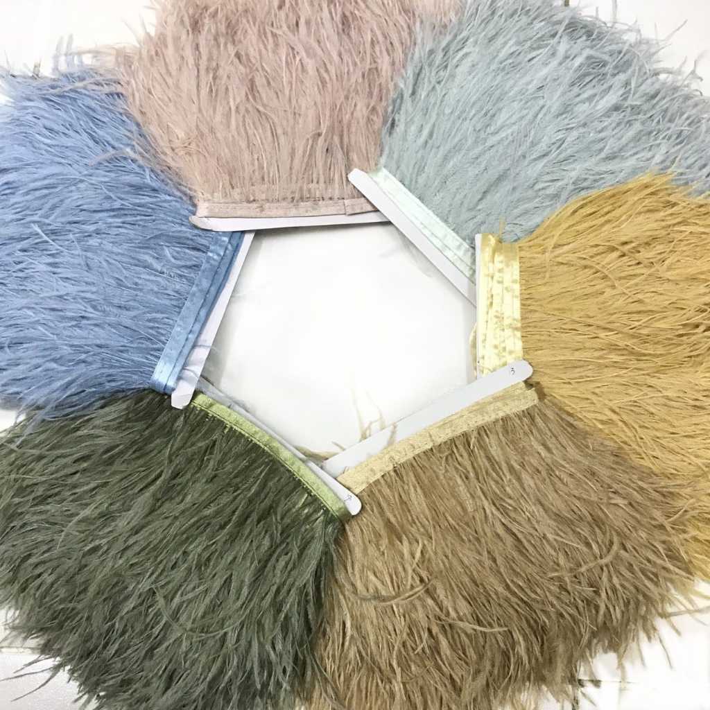 1 METER - BULU OSTRICH PANJANG PREMIUM/ BULU BAJU/ BULU HIAS