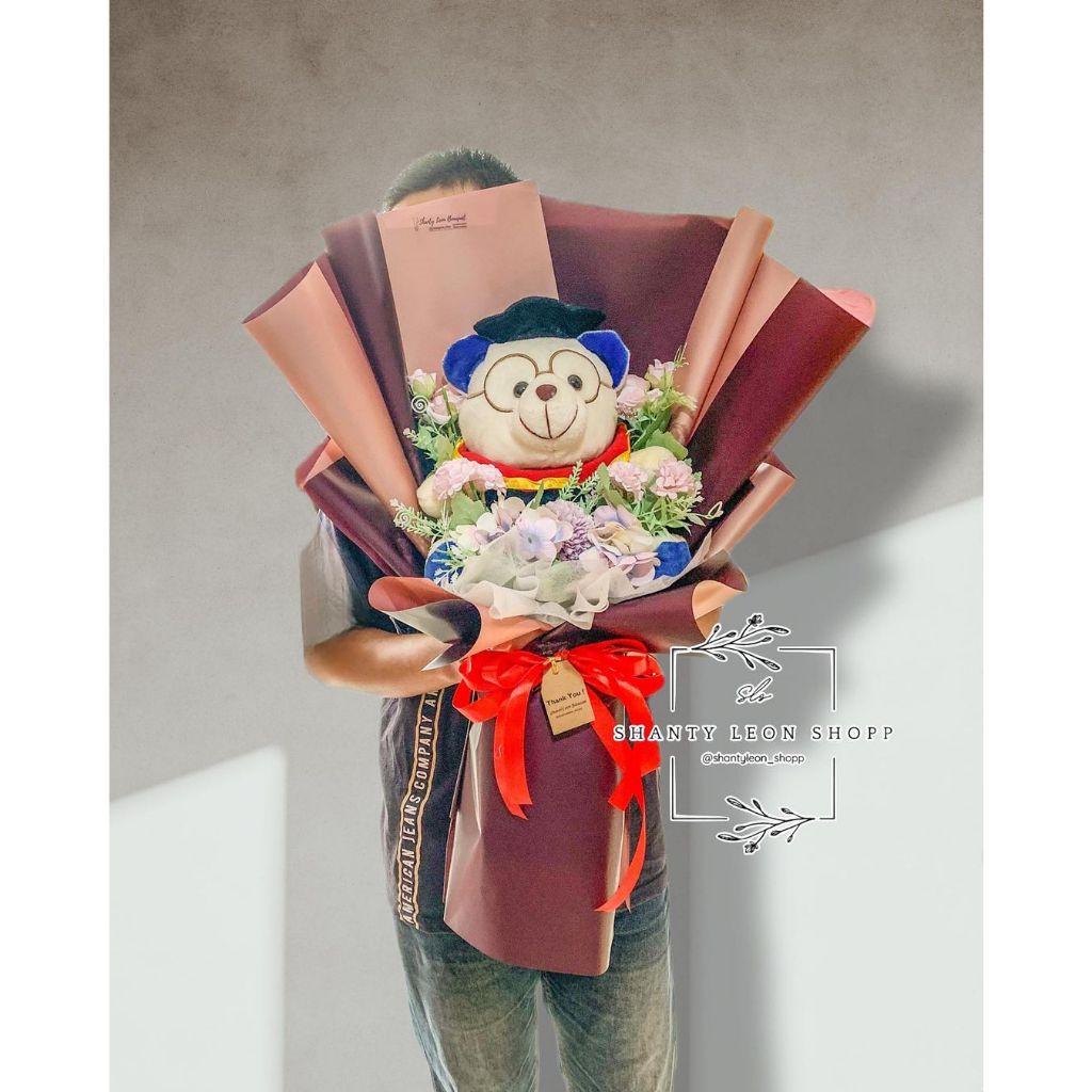 Buket Wisuda Jumbo /Buket Bunga Artificial Boneka Jumbo