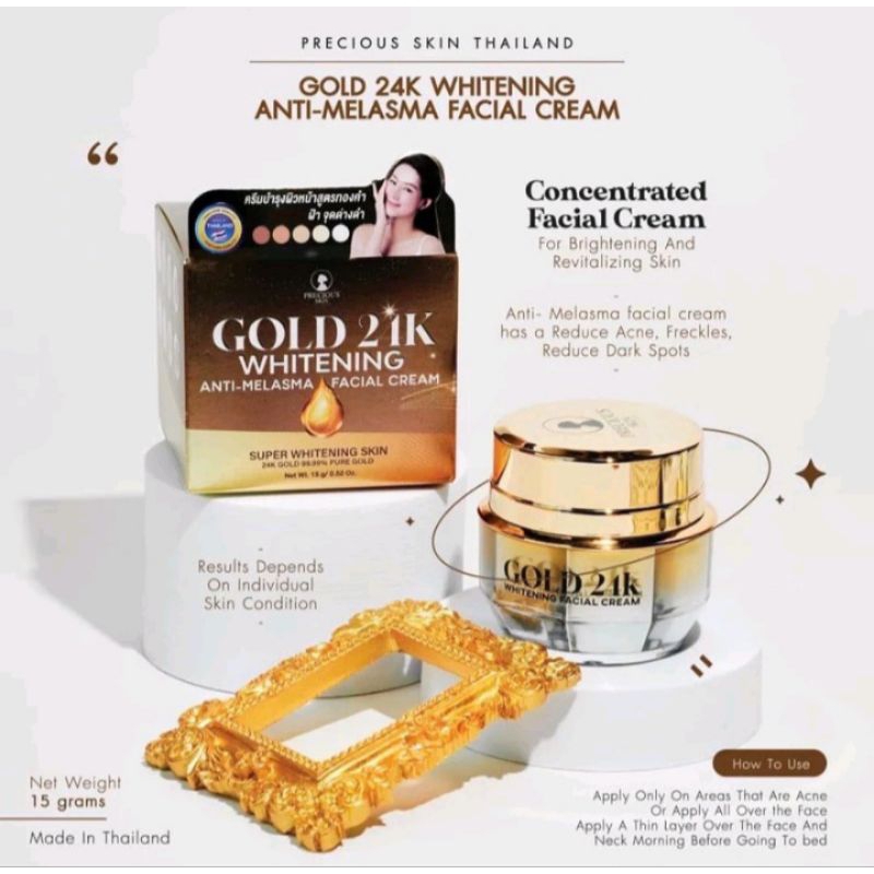 precious skin thailand gold 24k whitening  anti melasma/cream wajah