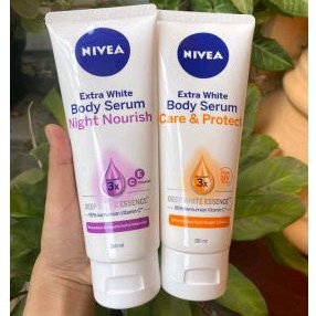 Nivea Body Serum Care Protect 180ml & Nivea Body Serum Night Nourish 180ml
