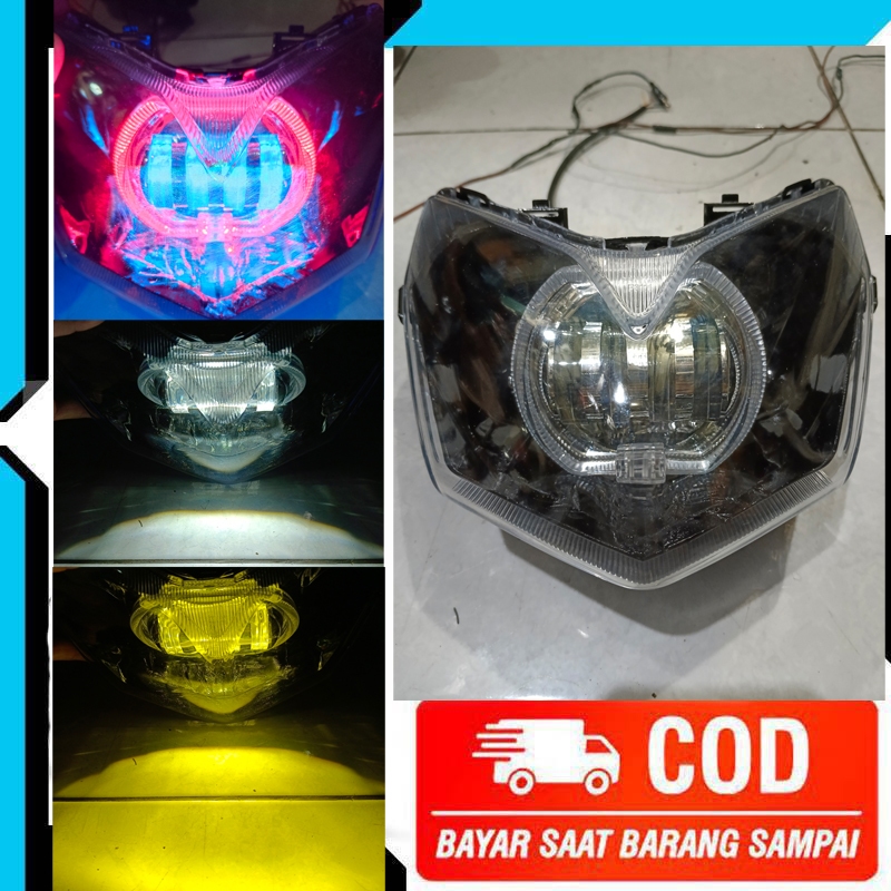 Lampu Depan Biled Daymaker Supra X 125 Batman Th 2007 s/d 2012 Paket Lengkap retrofit